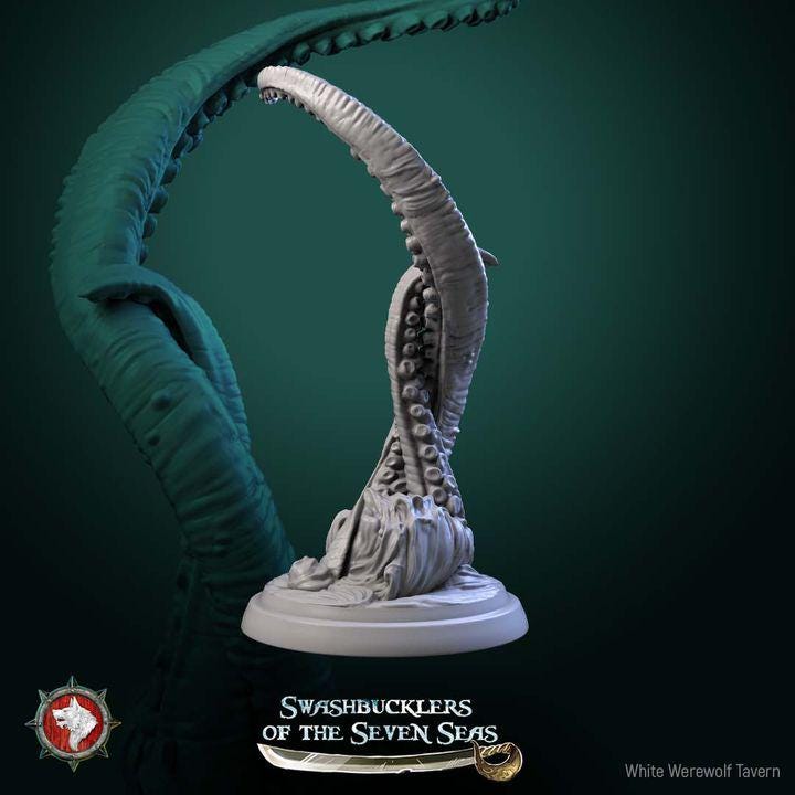 Kraken Tentacles - 32mm Scale - Unpainted Miniature