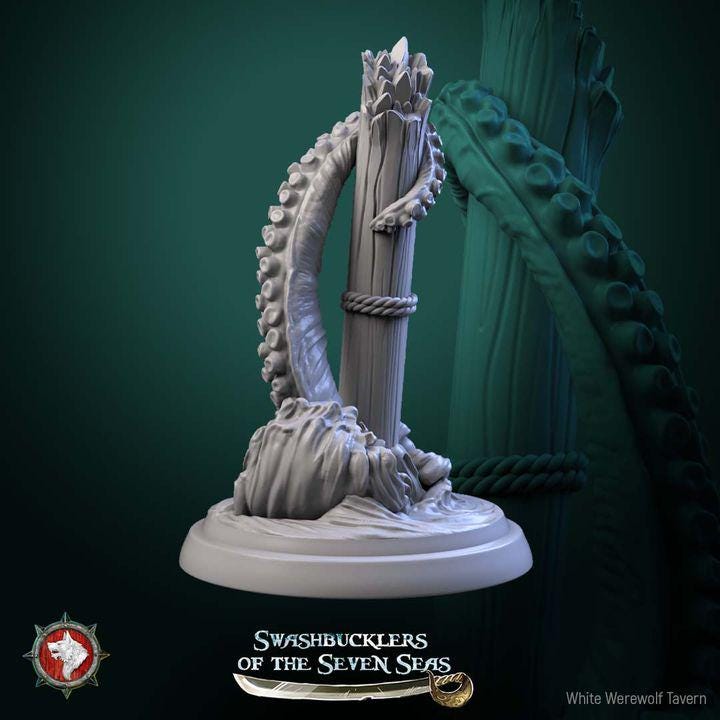 Kraken Tentacles - 32mm Scale - Unpainted Miniature