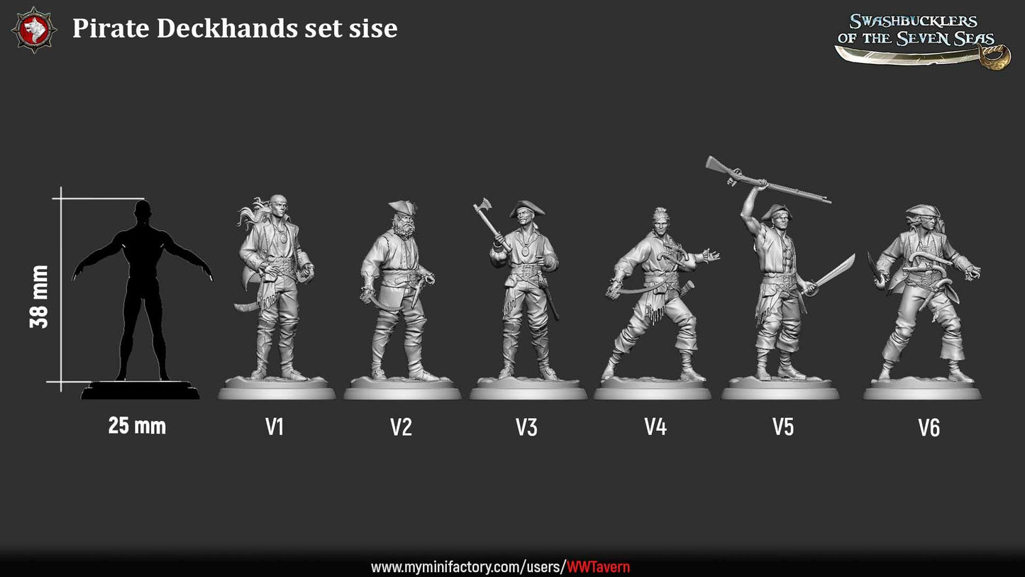 Pirate Deckhands - Unpainted Miniature