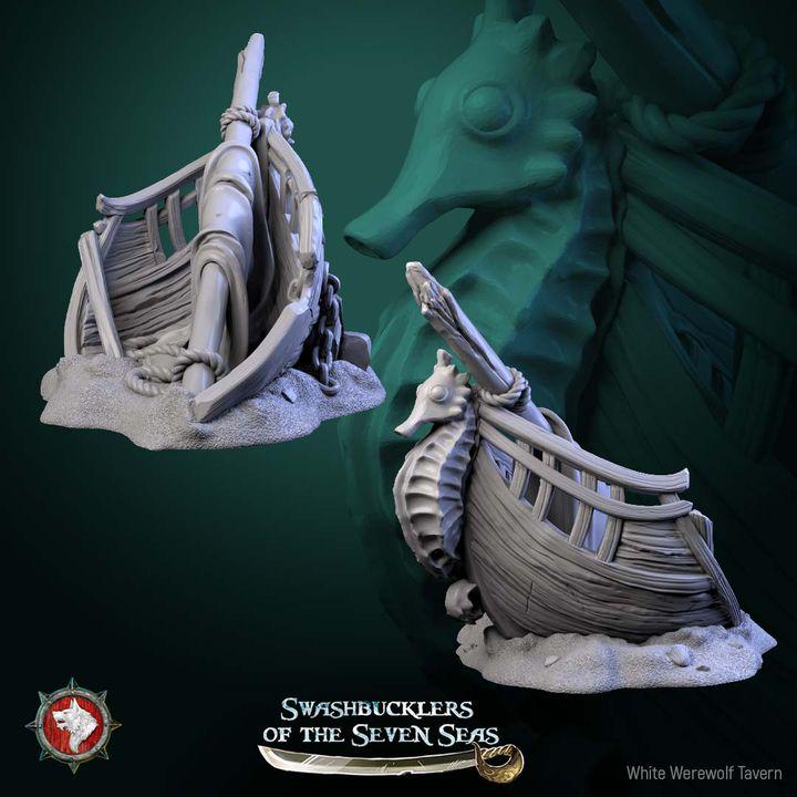 Sunken Ship - 32mm Scale - Unpainted Miniature