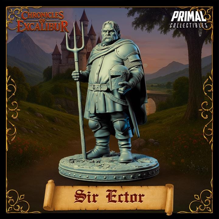 Sir Ector - Chronicles of Excalibur - Unpainted Miniature