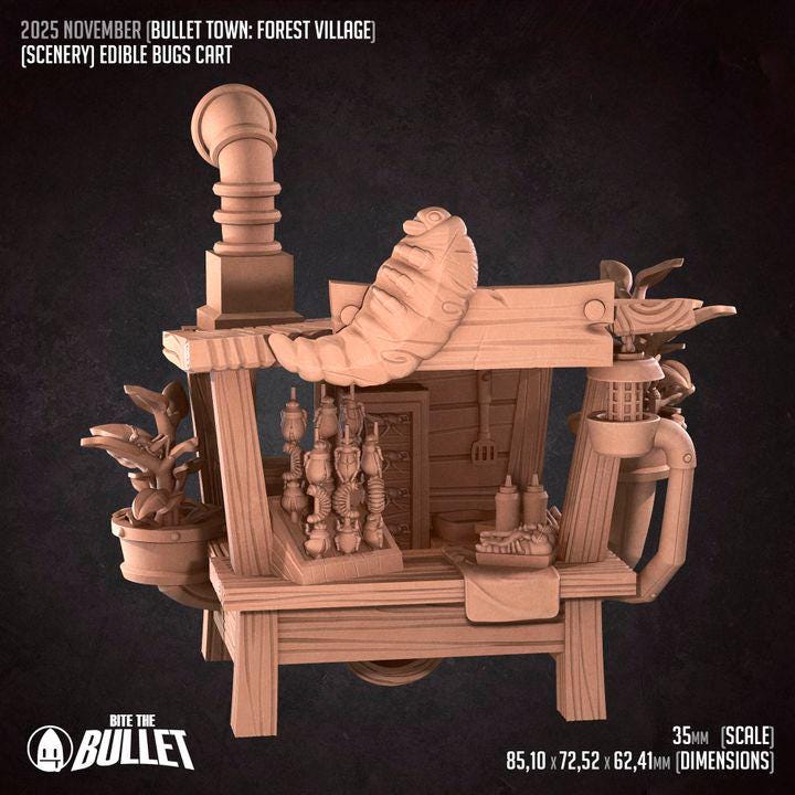 Edible Bugs Cart - Unpainted Miniature