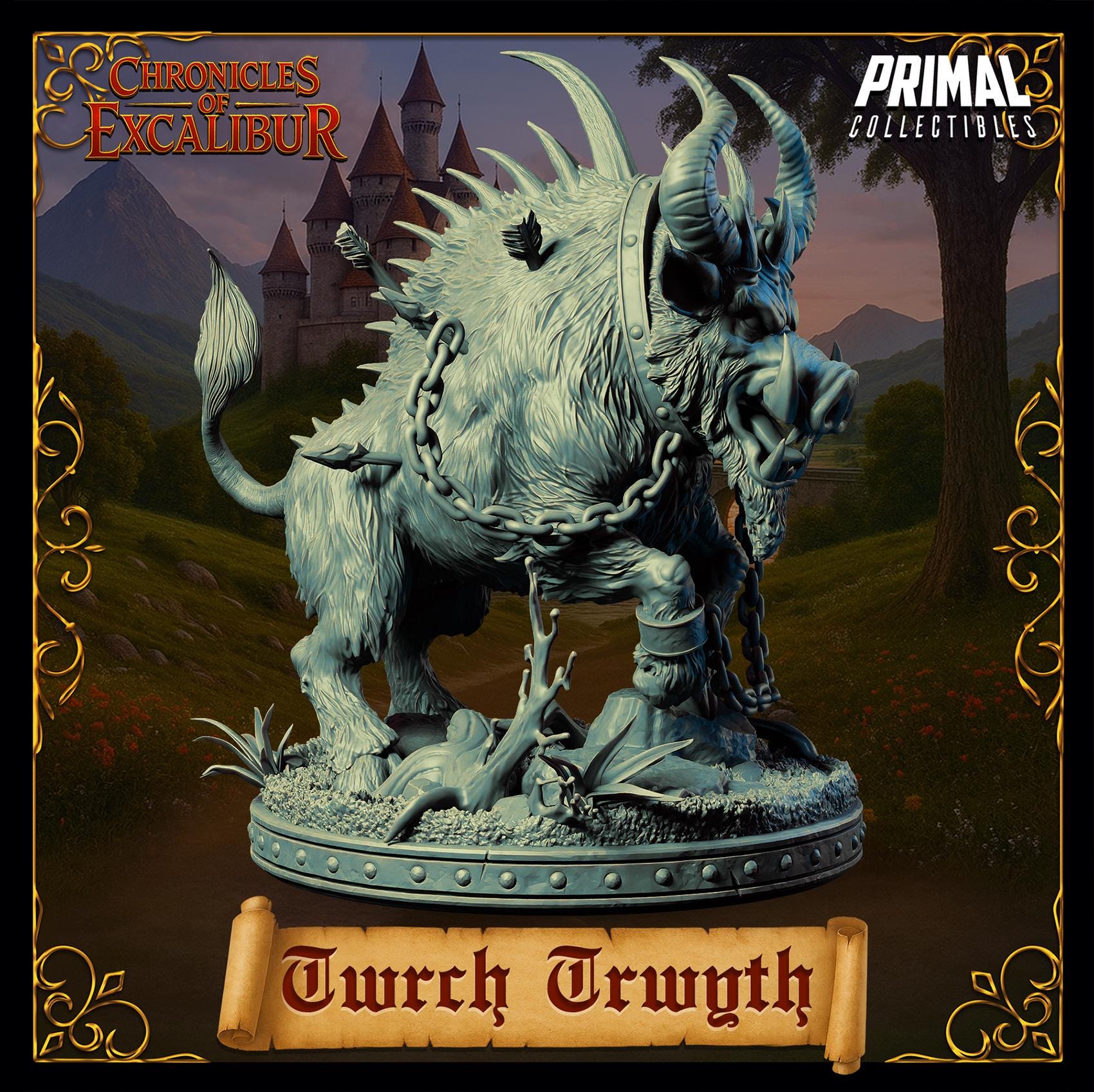 Twrch Trwyth, Wild Boar - Chronicles of Excalibur - Unpainted Miniature