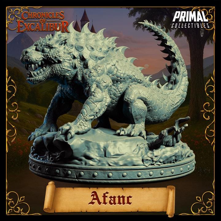 Afanc, Lizard Monster - Chronicles of Excalibur - Unpainted Miniature