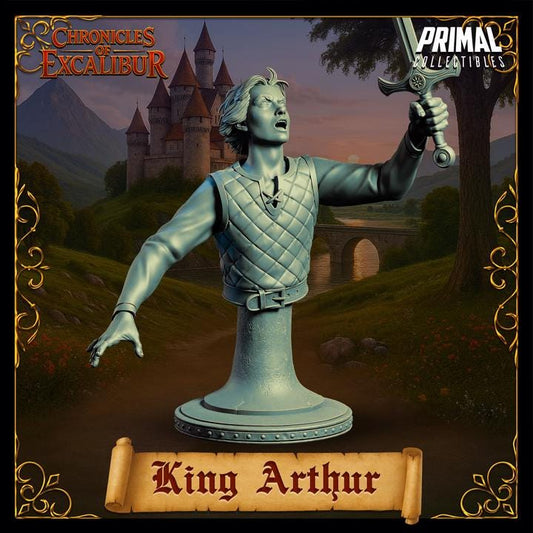 Young King Arthur - Unpainted Miniature Bust