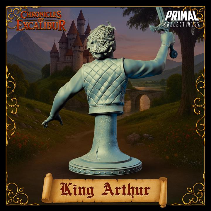 Young King Arthur - Unpainted Miniature Bust