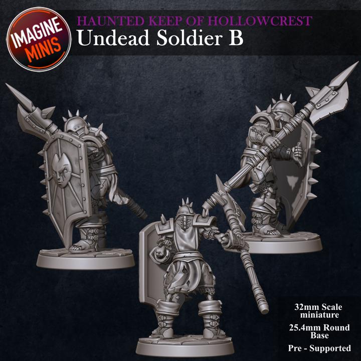 Undead Soldier, B - Haunted Keep - Unpainted Miniature