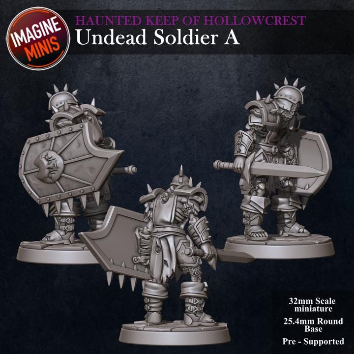Undead Soldier, A - Haunted Keep - Unpainted Miniature