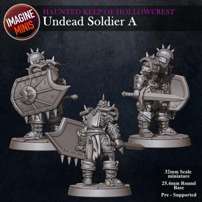 Undead Soldier, A - Haunted Keep - Unpainted Miniature