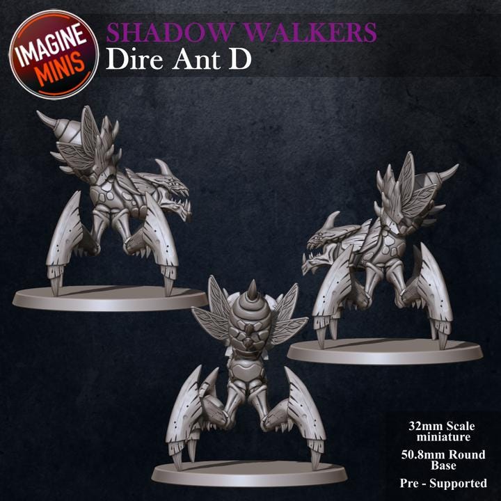 Dire Ants, 6 Poses - Unpainted Miniature
