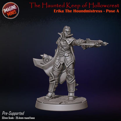 Erika, the Hound Mistress - 32mm Scale - Unpainted Miniature