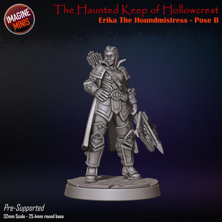 Erika, the Hound Mistress - 32mm Scale - Unpainted Miniature