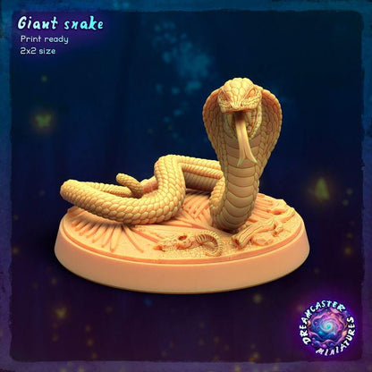 Giant Snake - 32mm Scale - Unpainted Miniature