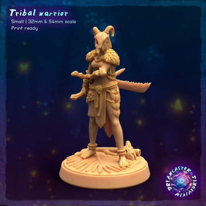 Tribal Warriors - 32mm Scale - Unpainted Miniature