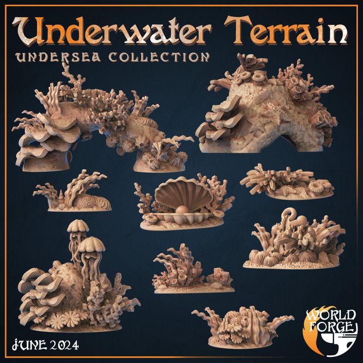 Underwater Terrain - Unpainted Miniature
