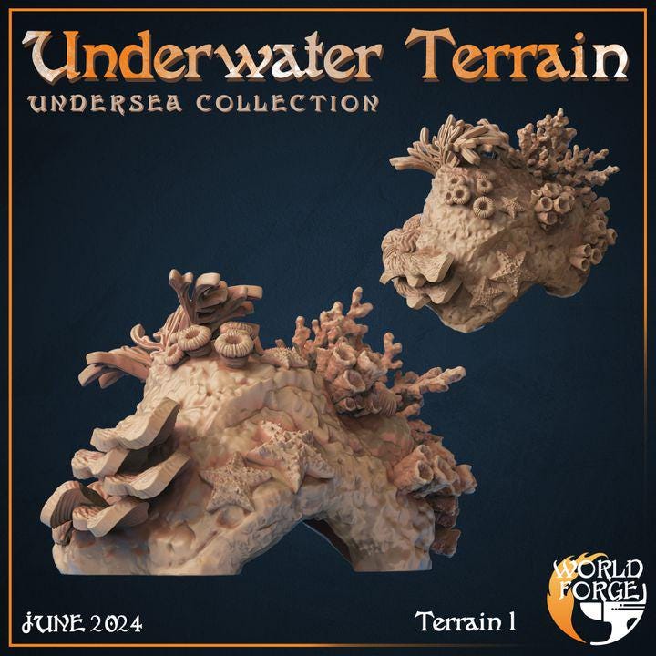 Underwater Terrain - Unpainted Miniature