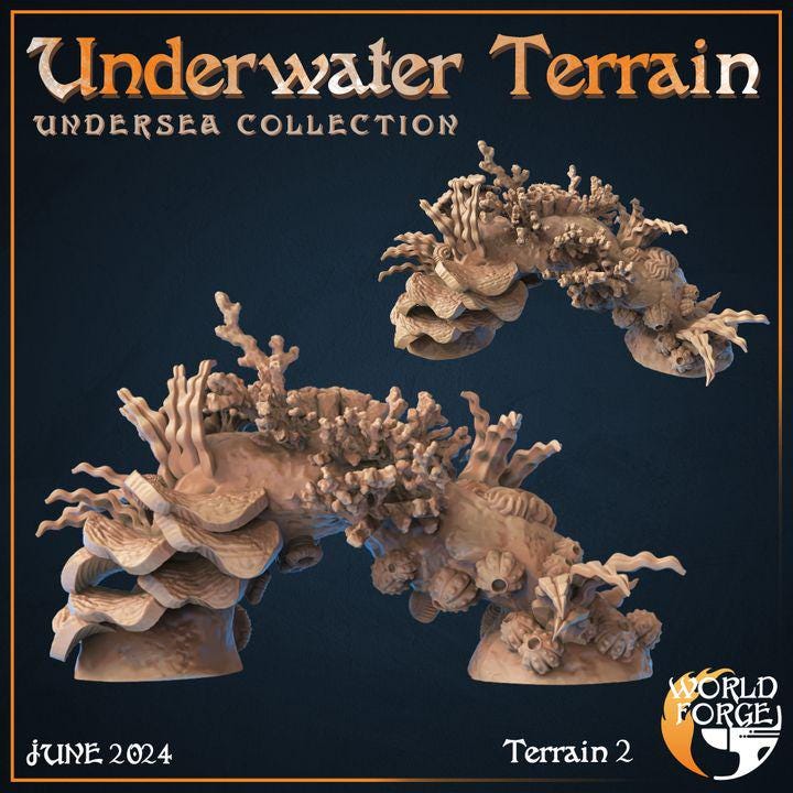Underwater Terrain - Unpainted Miniature