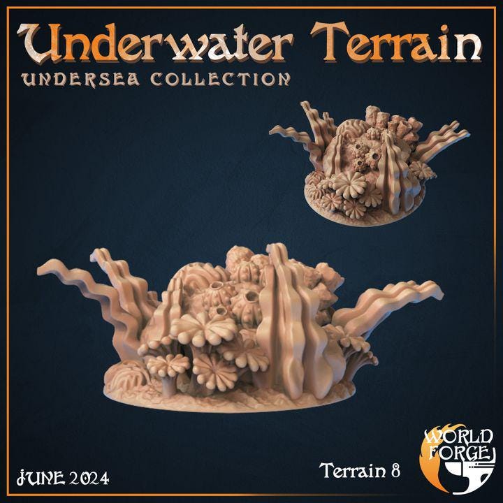 Underwater Terrain - Unpainted Miniature