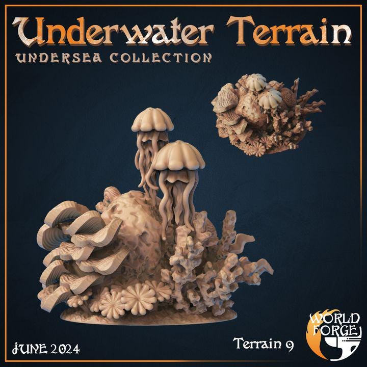 Underwater Terrain - Unpainted Miniature