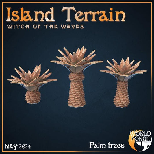 Palm Trees - Scatter Terrain - Unpainted Miniature