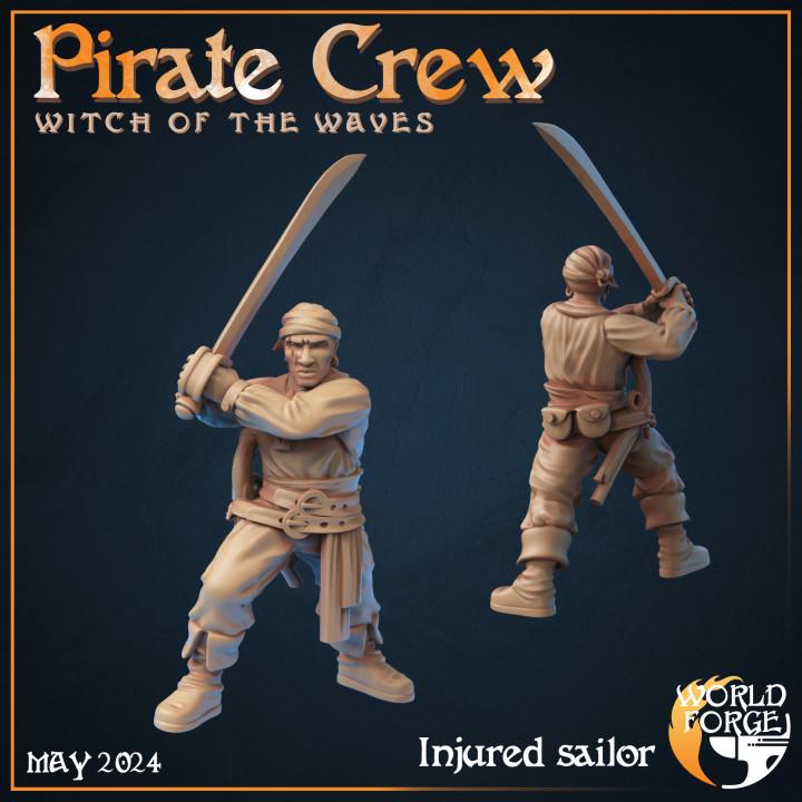 Pirate Crew Set - 32mm Scale - Unpainted Miniature