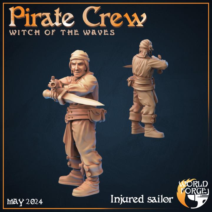 Pirate Crew Set - 32mm Scale - Unpainted Miniature