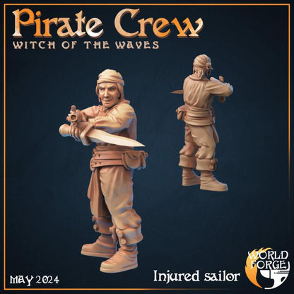 Pirate Crew Set - 32mm Scale - Unpainted Miniature