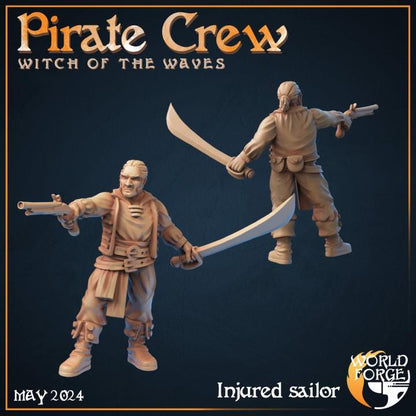 Pirate Crew Set - 32mm Scale - Unpainted Miniature