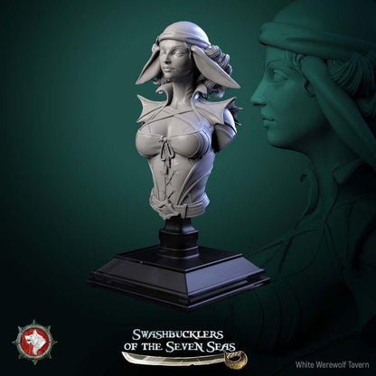 Delphinid Raider - Unpainted Miniature Bust