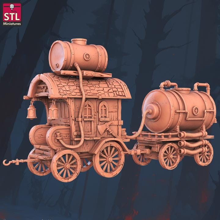 Firefighters Set - 32mm Scale - Unpainted Miniature