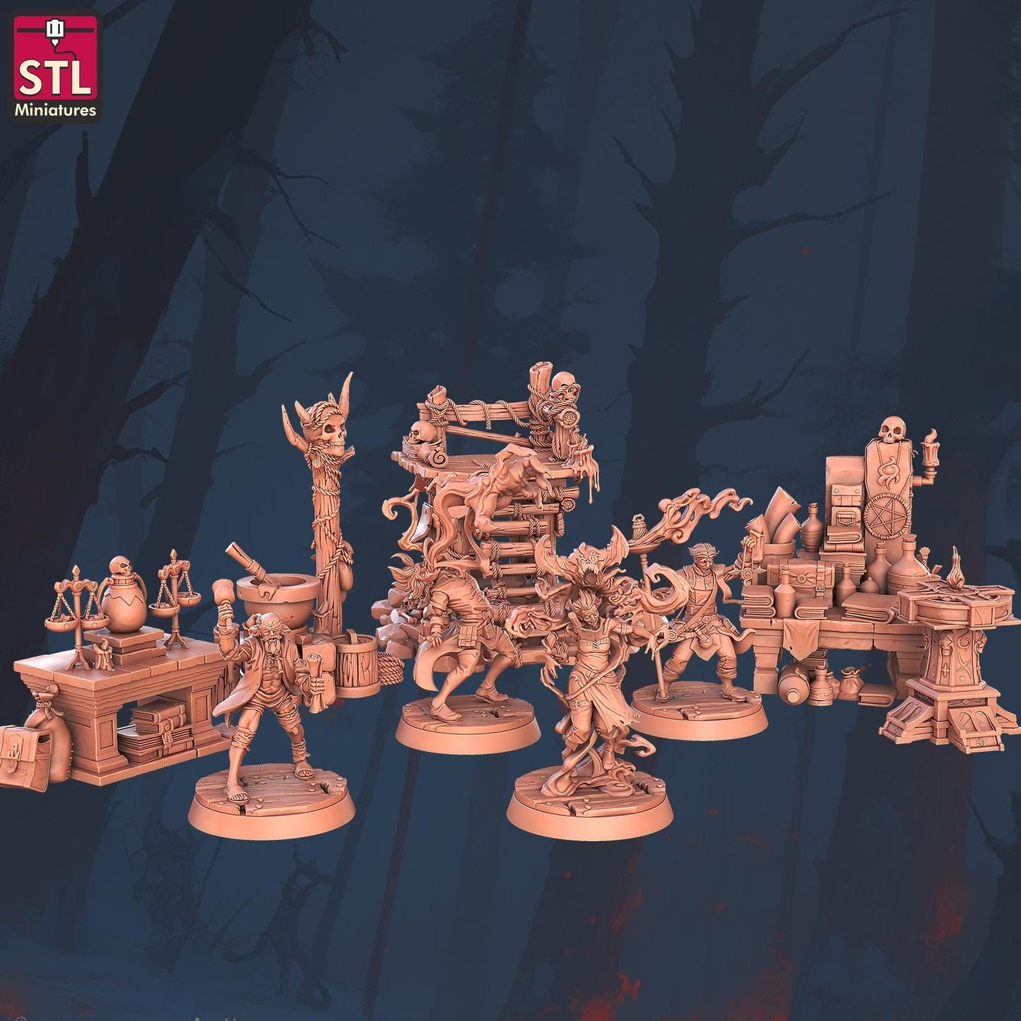 Possessed Cultist Set - 32mm Scale - Unpainted Miniature