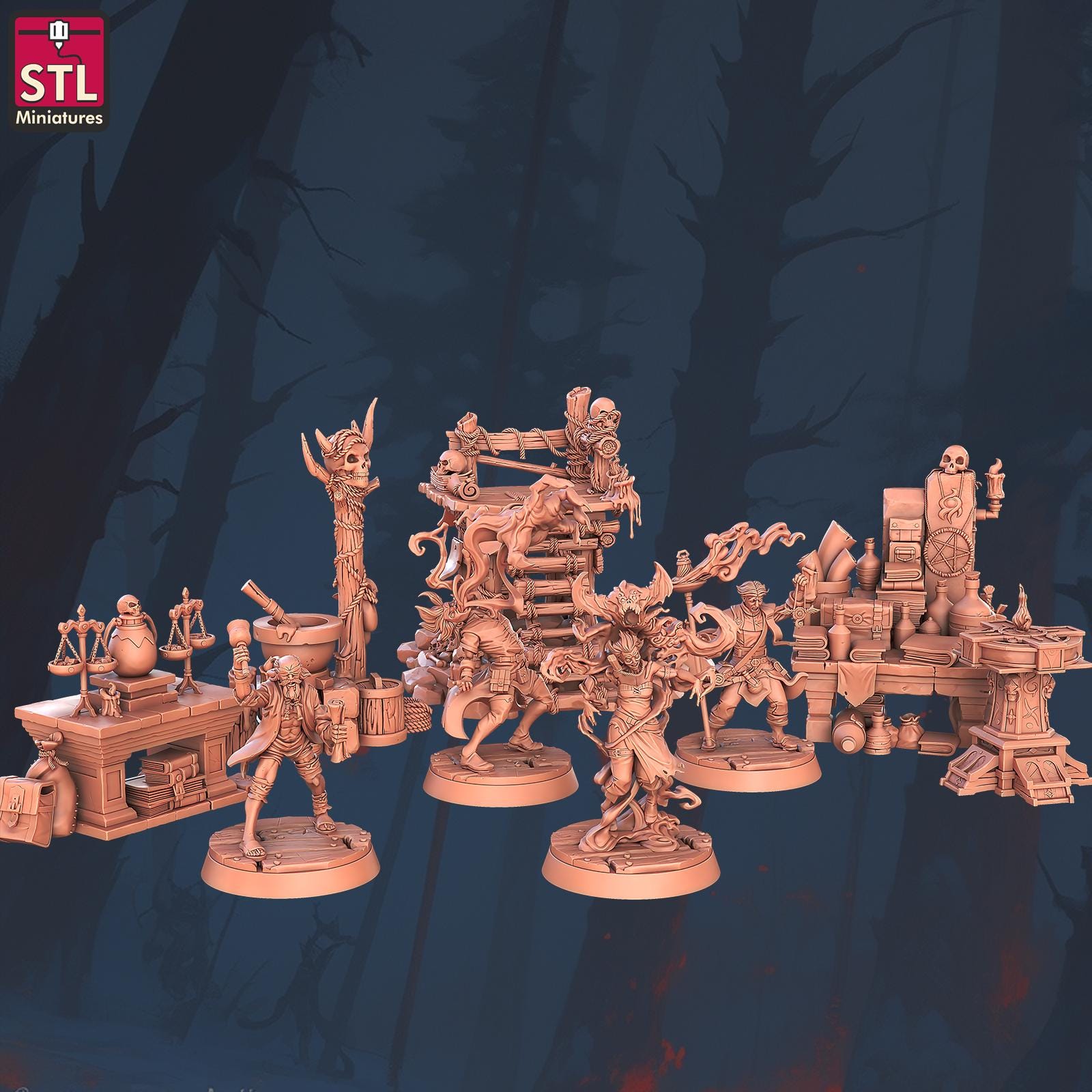 Possessed Cultist Set - 32mm Scale - Unpainted Miniature