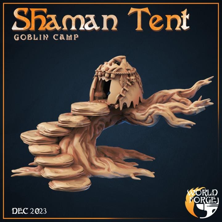Shaman Tent, Goblin Camp Collection - Unpainted Miniature