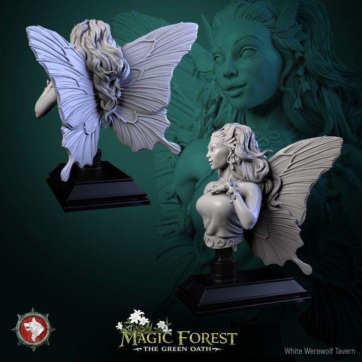 Forest Fairy - Unpainted Miniature Bust