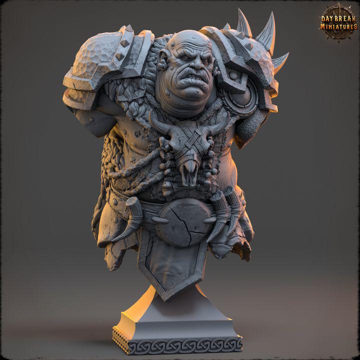Rundok Skysmasher, Ogre - Unpainted Miniature Bust