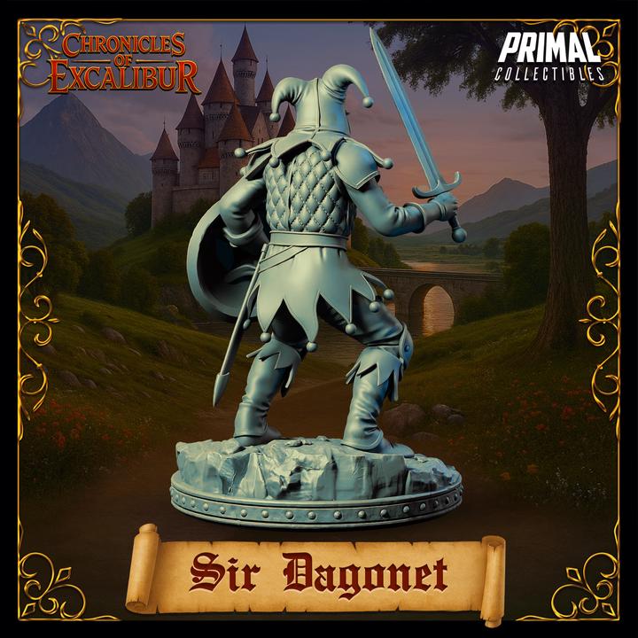 Sir Dagonet, Jester Knight - Chronicles of Excalibur - Unpainted Miniature