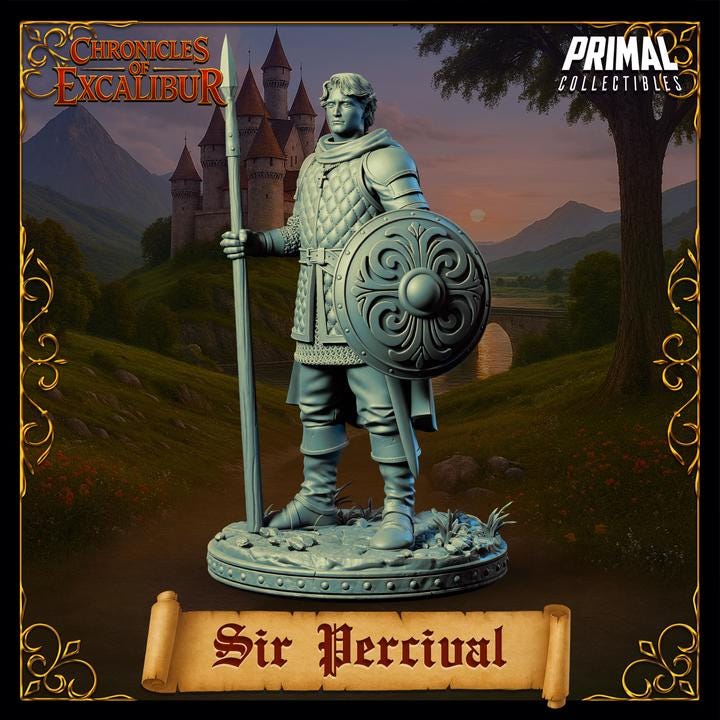 Sir Percival - Chronicles of Excalibur - Unpainted Miniature