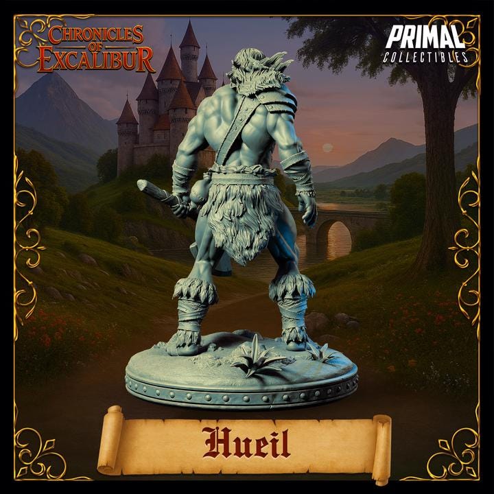 Hueil, Barbarian - Chronicles of Excalibur - Unpainted Miniature