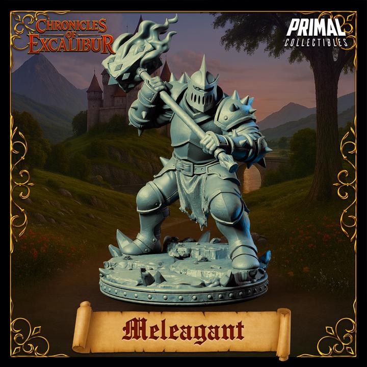 Cursed Warrior, Meleagant - Chronicles of Excalibur - Unpainted Miniature