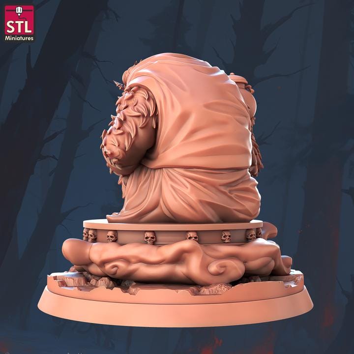 Ambronnax, Boar Demon - 32mm Scale - Unpainted Miniature