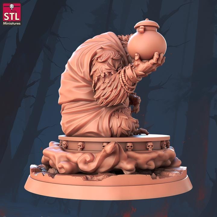 Ambronnax, Boar Demon - 32mm Scale - Unpainted Miniature