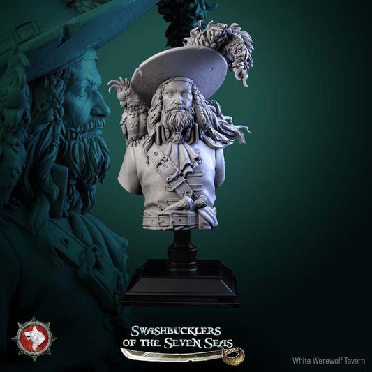 Captain Aurelius Drake - Unpainted Miniature Bust