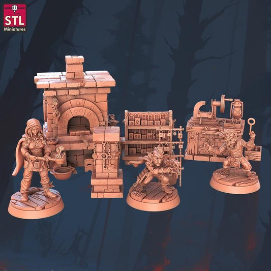 Keysmith Set - 32mm Scale - Unpainted Miniature
