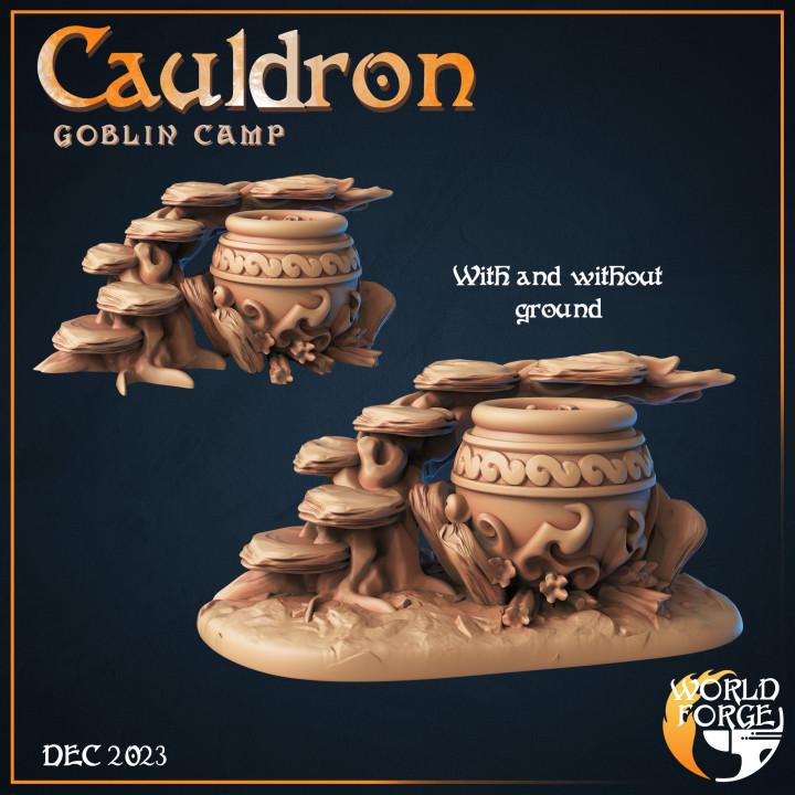 Shaman Cauldron, Goblin Camp Collection - Unpainted Miniature