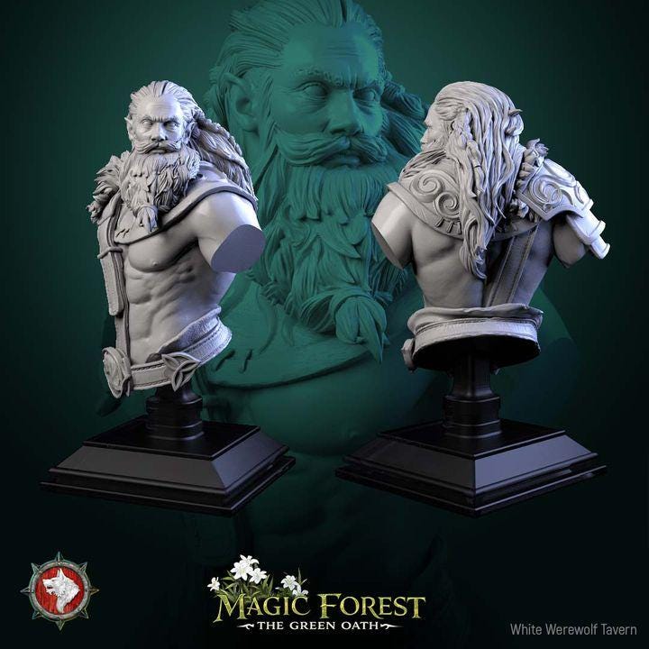 Centaur Warrior - Unpainted Miniature Bust