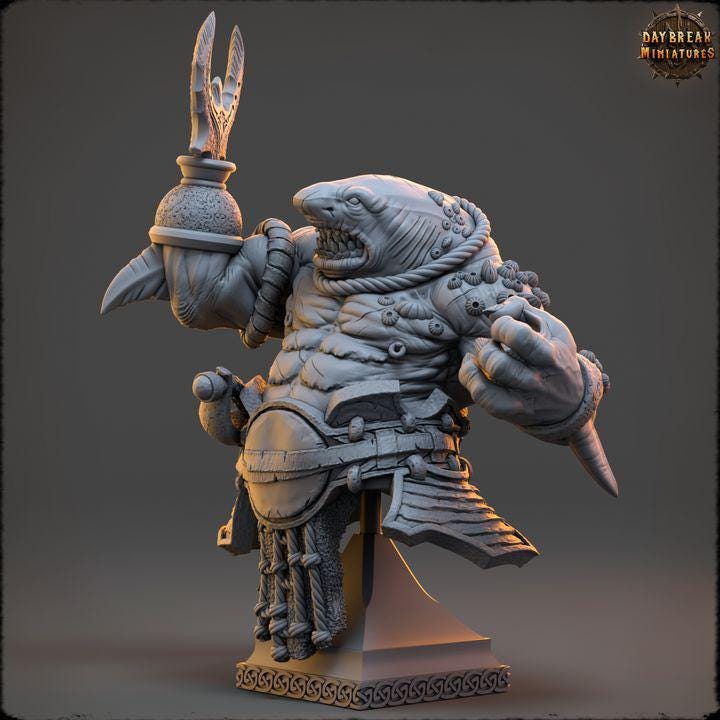 Skelith Nine-Gills - Unpainted Miniature Bust