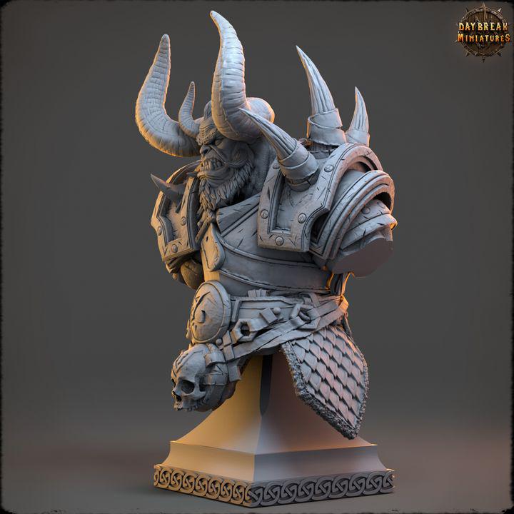 Torgash Nihi, Ogre - Unpainted Miniature Bust