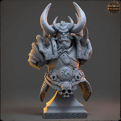 Torgash Nihi, Ogre - Unpainted Miniature Bust