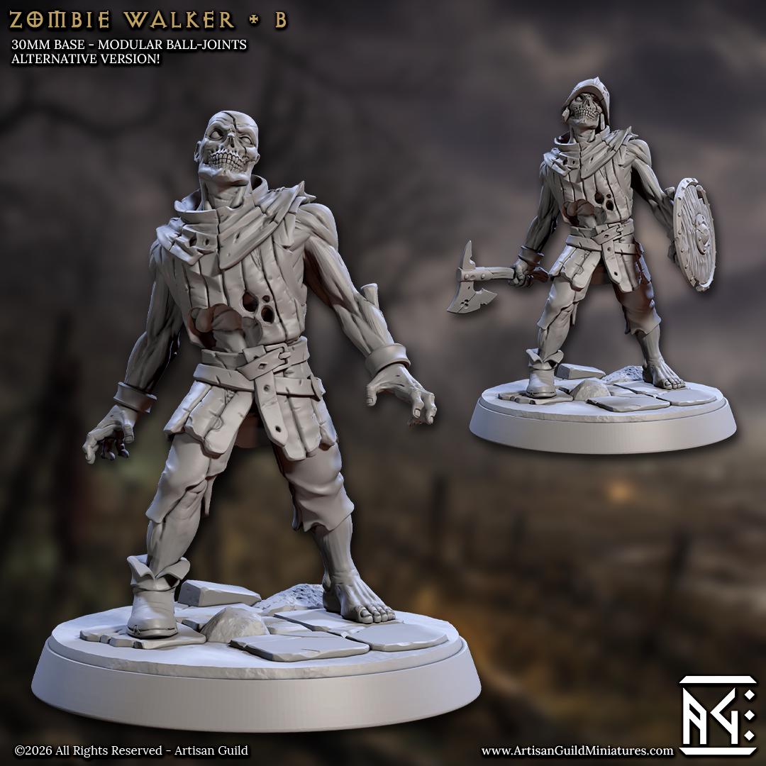 Zombie Walker, Pose B - Unpainted Miniature