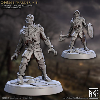 Zombie Walker, Pose B - Unpainted Miniature